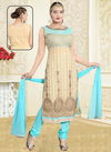 Firozi Colour N F A LINE CHURIDAR 02 Designer Festive Wear Worked Readymade Salwar Suit Collection N F C 035 Firozi